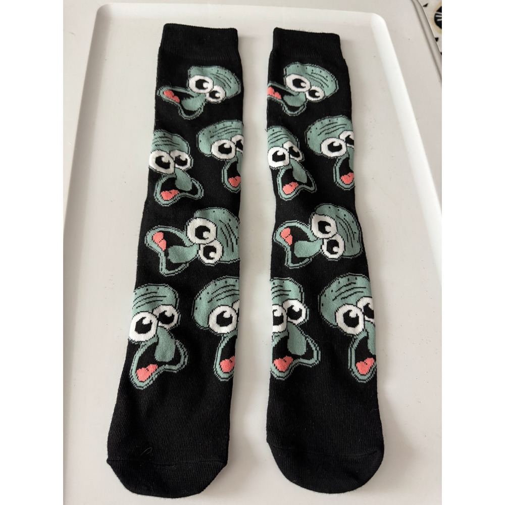 Socks Squidward Tentacles‎ Black Adult Novelty Cartoon Crew SocksAdult
